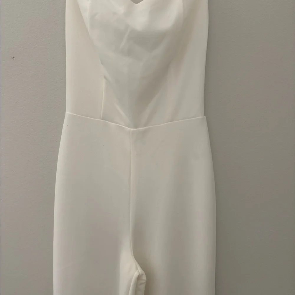 Lulu's Chic White Strapless Jumpsuit - Picture 3 of 7